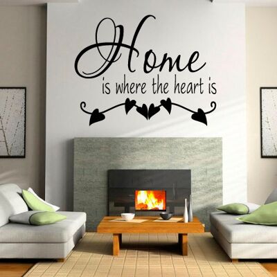 Wallsticker - Home is where the heart is
