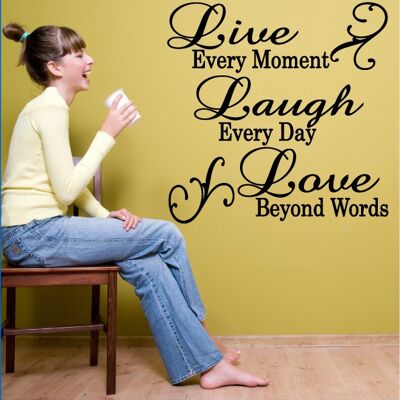 Wallsticker - Live every moment Laugh