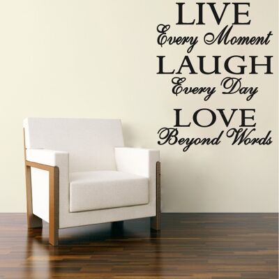 Wallsticker - Live every moment Laugh every day..