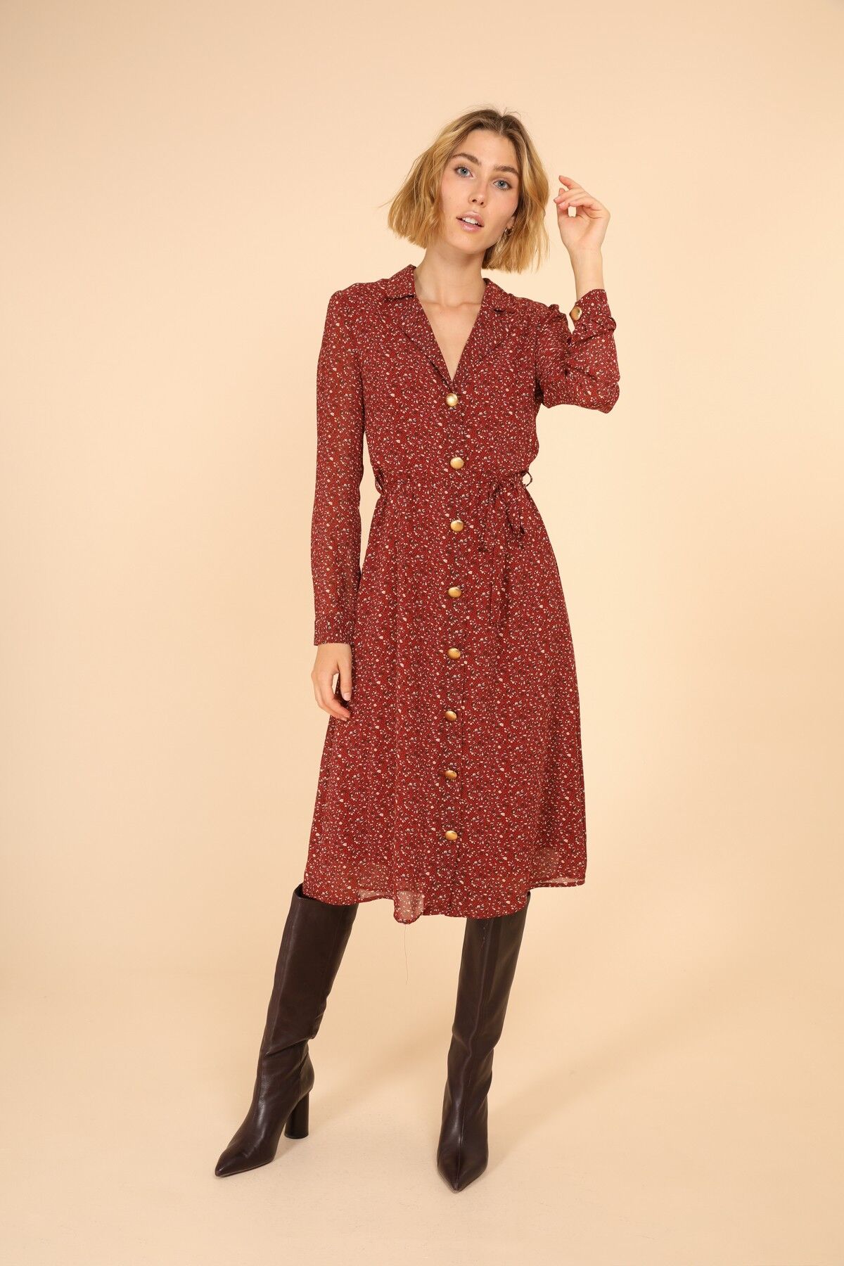 Abito ROMAN bordeaux S/M/L