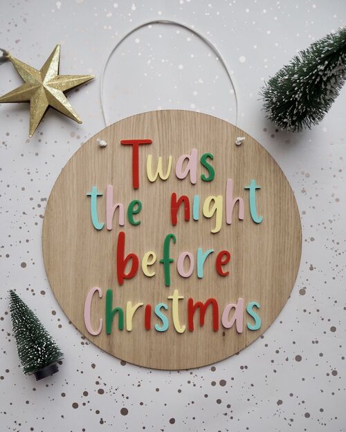 Twas the night before Christmas Plaque