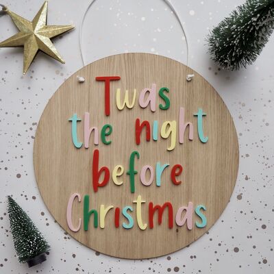 Twas the night before Christmas Plaque
