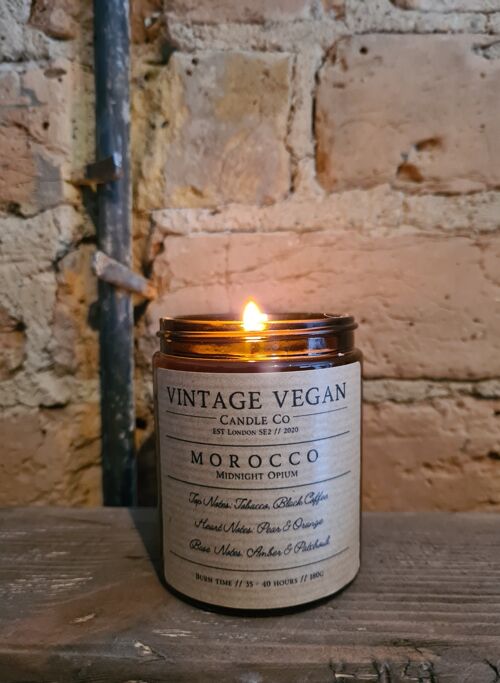 Morocco Midnight Opium Vintage Vegan Soy Travel Candle