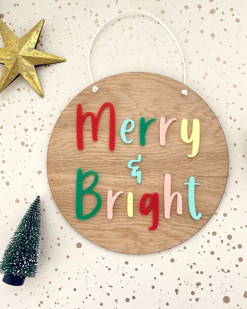 Merry and Bright Plaque