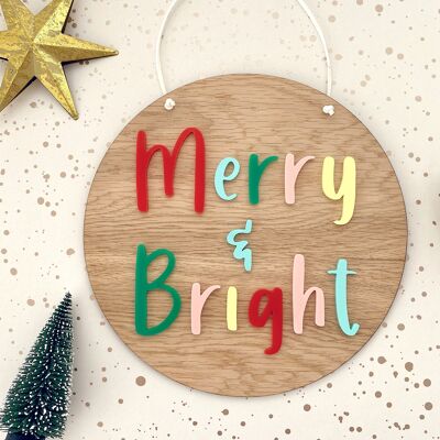 Merry and Bright Plaque