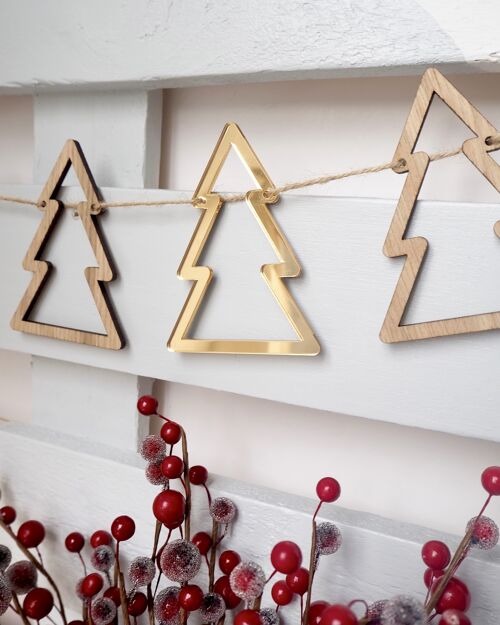 Christmas Tree Garland - Gold