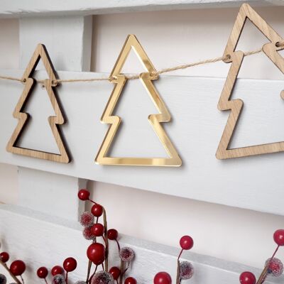 Christmas Tree Garland - Gold