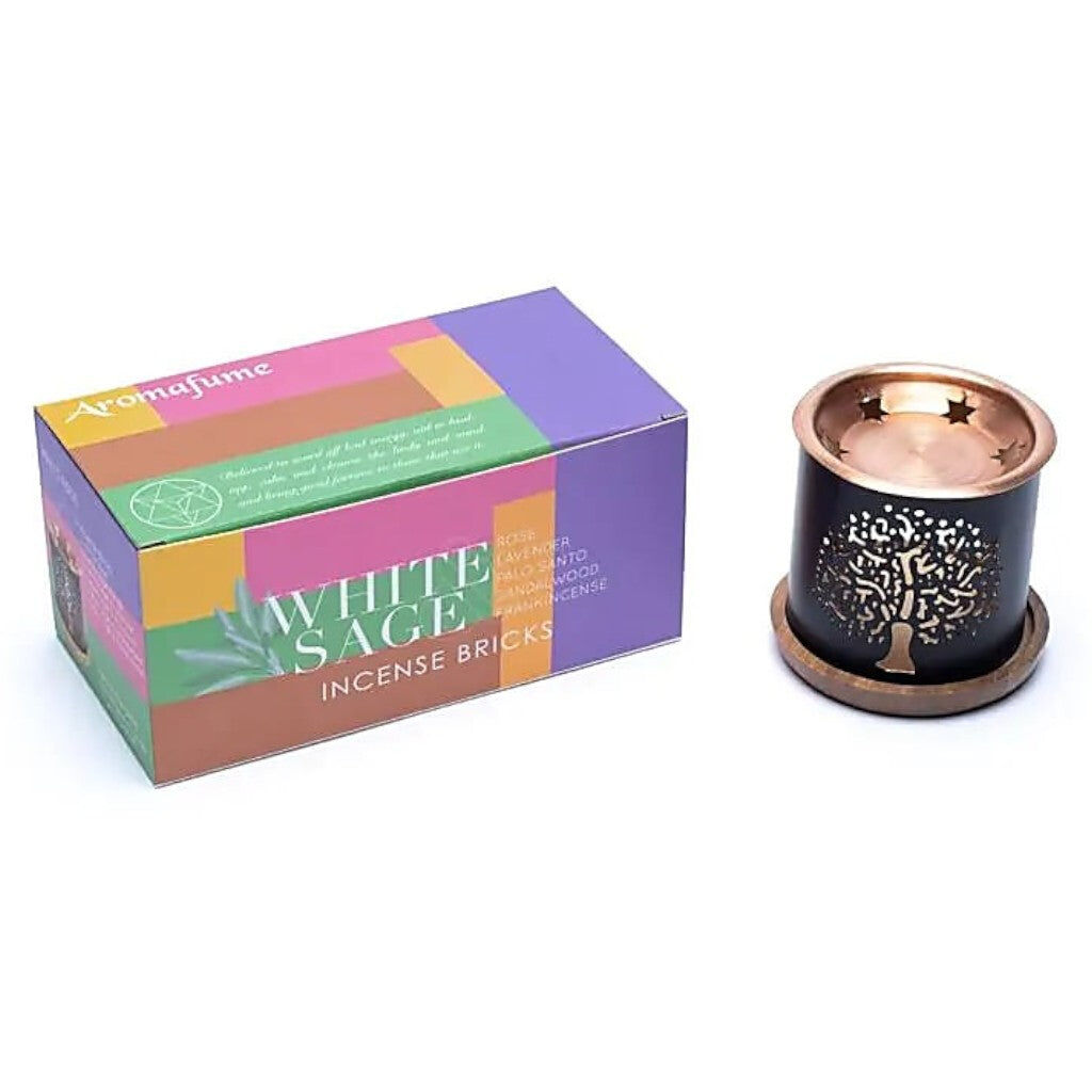 Aromafume white sage incense set