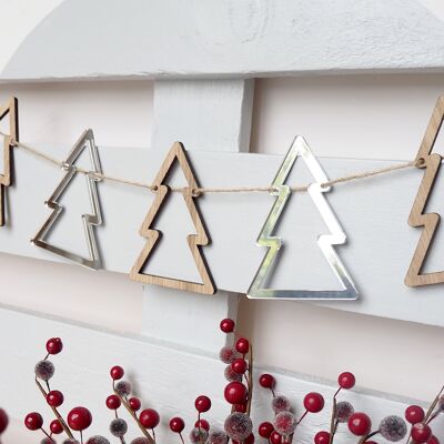 Christmas Tree Garland - Silver