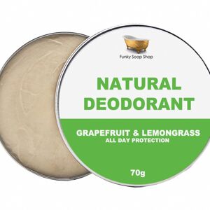 Déodorant 100% Naturel Pamplemousse & Citronnelle, 1 Pot de 70g