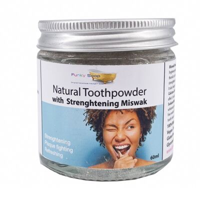 Polvere per denti naturali rinforzante Miswak, 60ml
