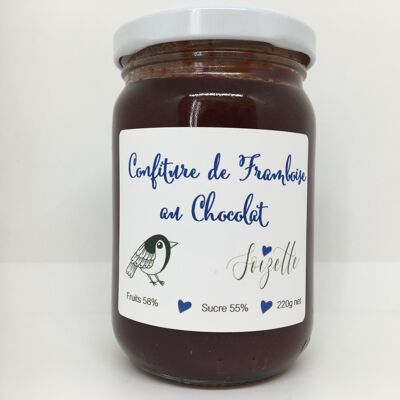 Himbeermarmelade mit Schokolade