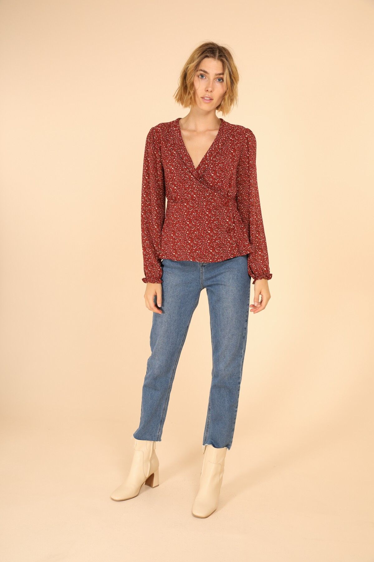 Top CHERYL Bordeaux S/M/L