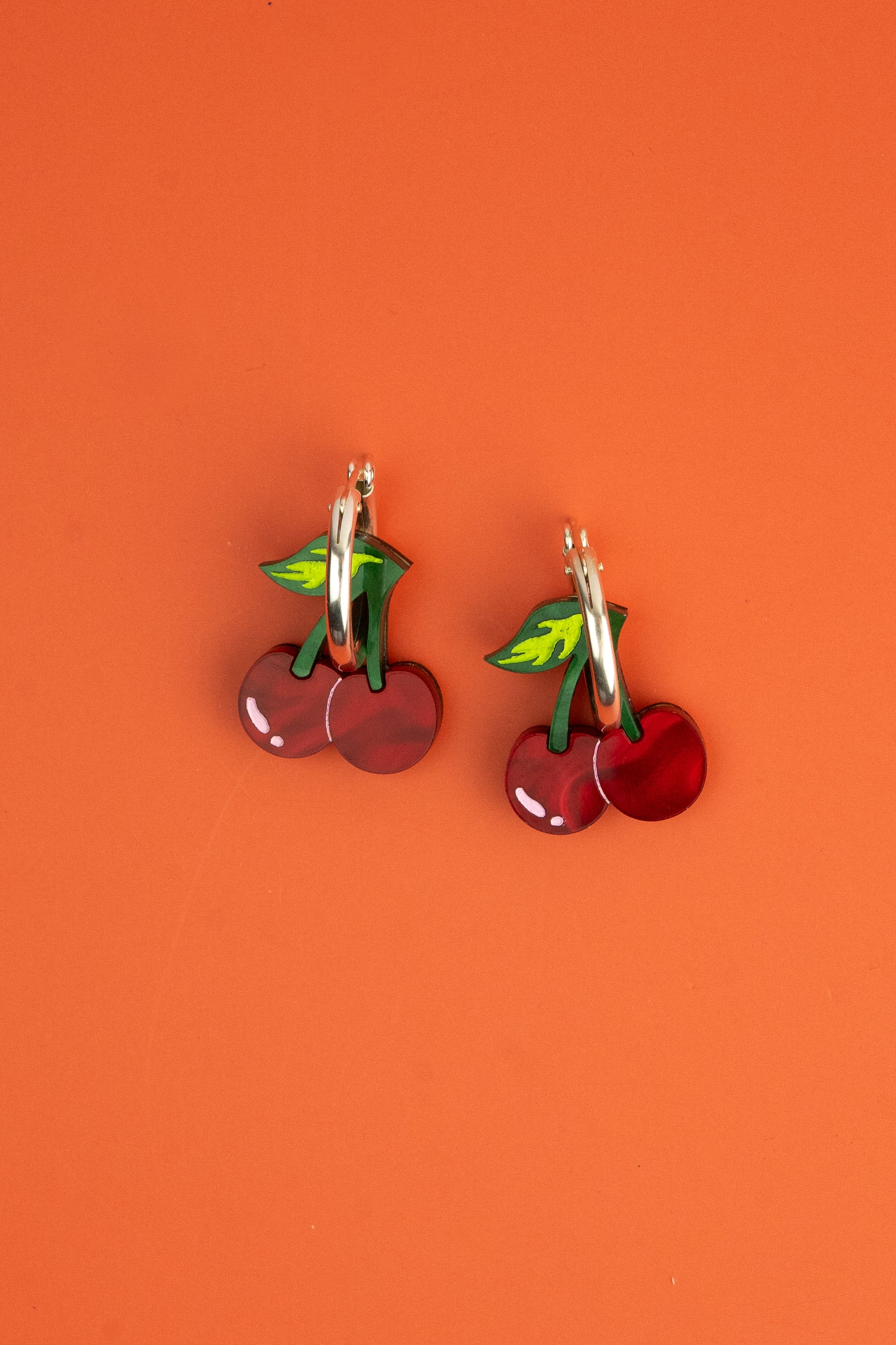 Cherry Hoop Earrings