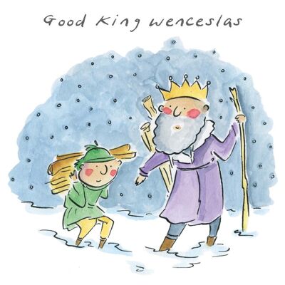 Tarjeta de Navidad del buen rey Wenceslao