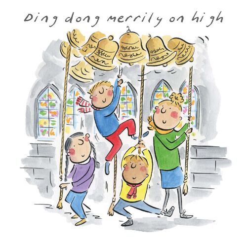 Ding dong merrily on high Christmas card