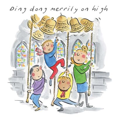 Ding dong merrily on high Christmas card