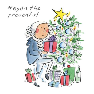Haydn the present tarjeta de Navidad