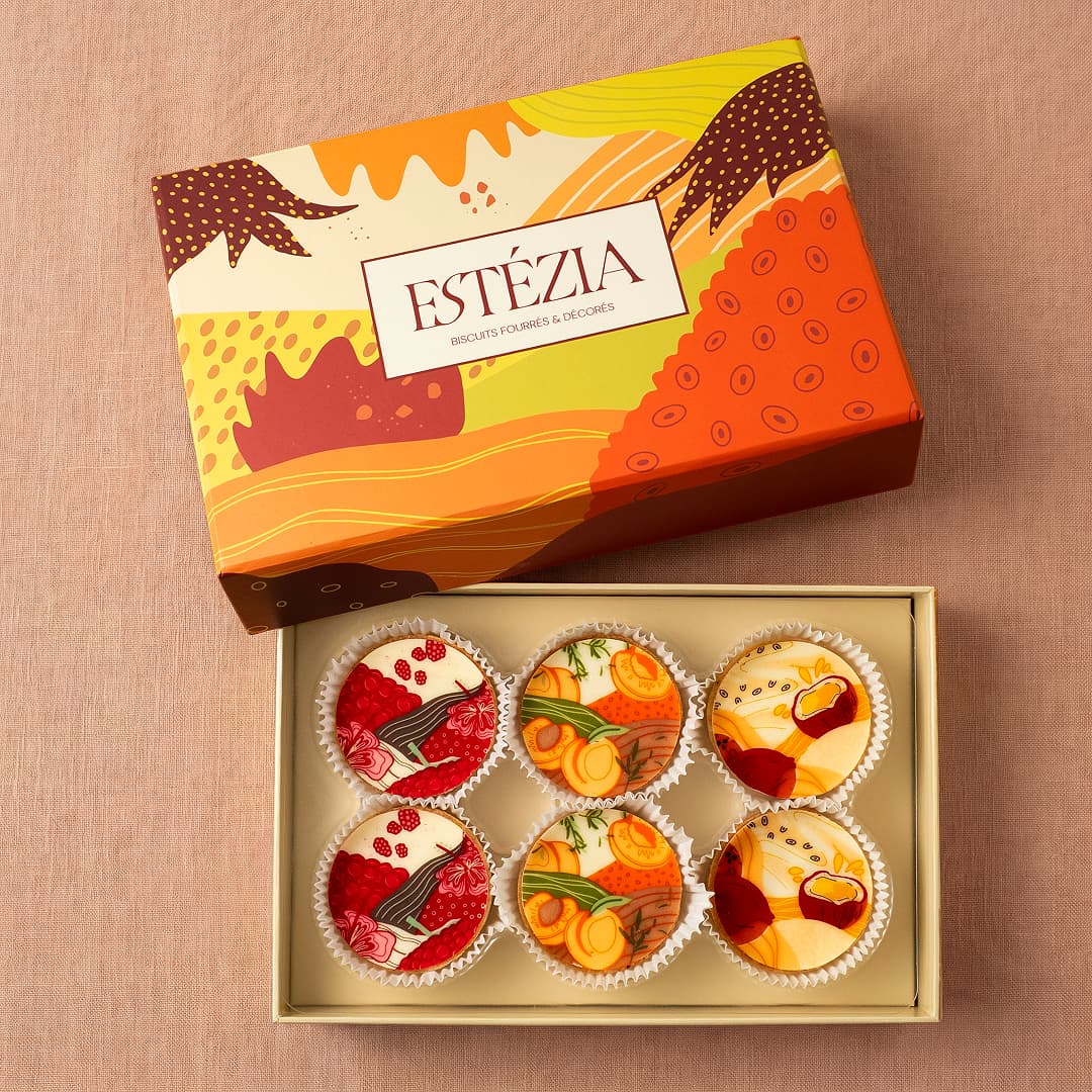 Coffret biscuits fourrés & décorés - Collection Fruitée 12 pièces - 240g