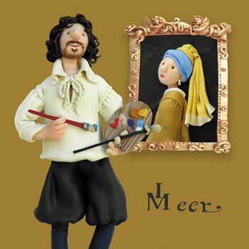 Carte de voeux sur le thème de l'art Vermeer