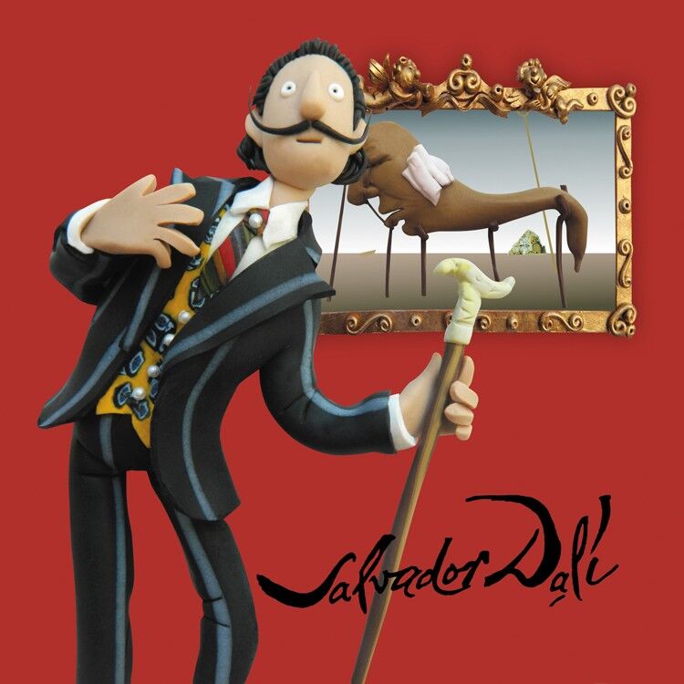 Tarjeta de felicitaciones con temática de arte de Dalí