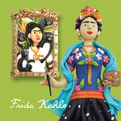 Tarjeta de felicitaciones con temática de Kahlo Art