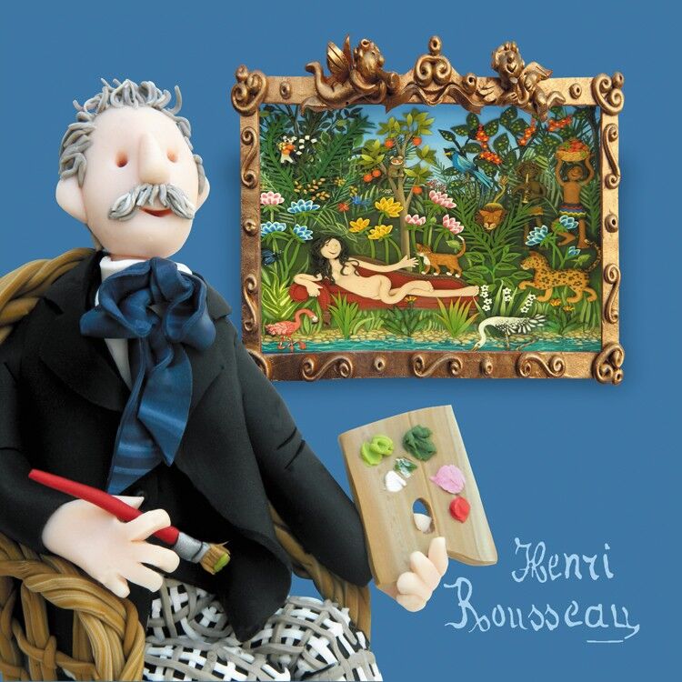 Tarjeta de felicitaciones con temática de arte de Rousseau