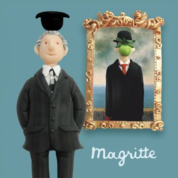 Carte de voeux sur le thème de l'art Magritte