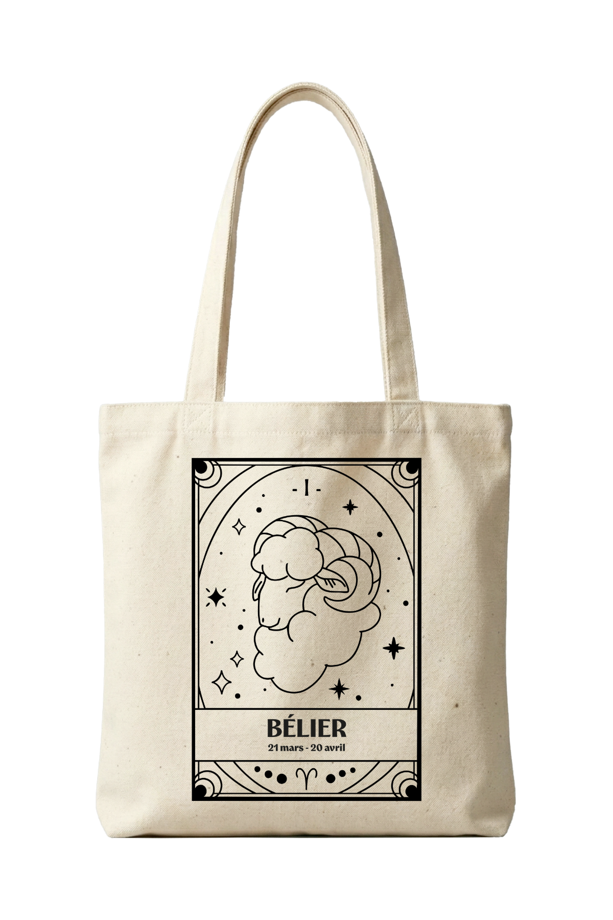 Aries zodiac tote bag