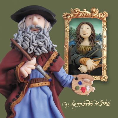 Da Vinci art themed greetings card