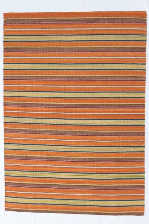 Hazan Kelim Stripes-H Orange Gold 200 x 140 Carpet