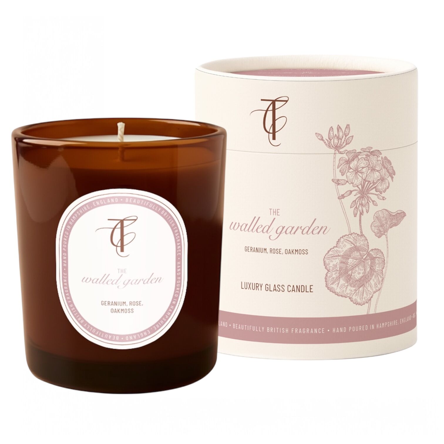 COAST & COUNTRY-Walled Garden 230g Glass Soy Wax Candle