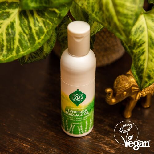 Ayurvedic Massage Oil with Petitgrain & Patchouli - Everfresh (Vegan & Natural)