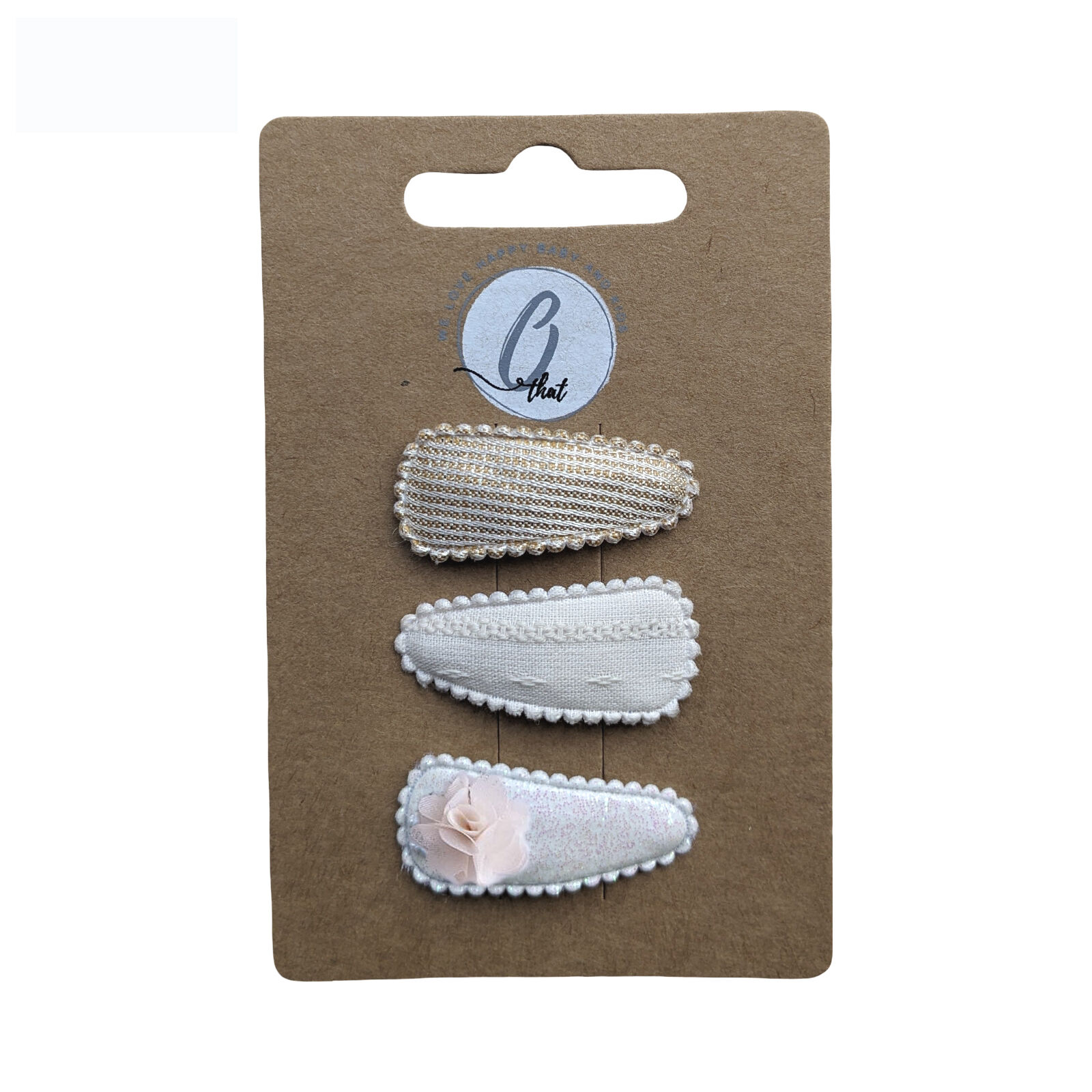 Baby hair clip chiffon/glitter/gold OK3789