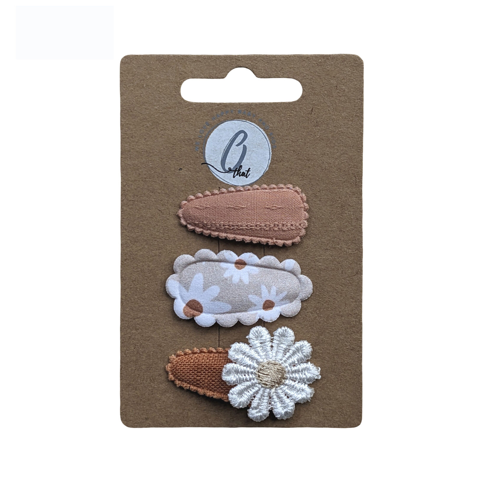 Baby hair clips sculpt/peach/daisy OK3798