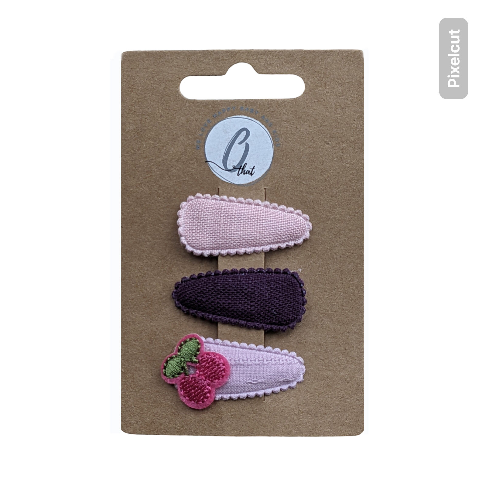 Baby hair clips cherry/purple/pink OK3794