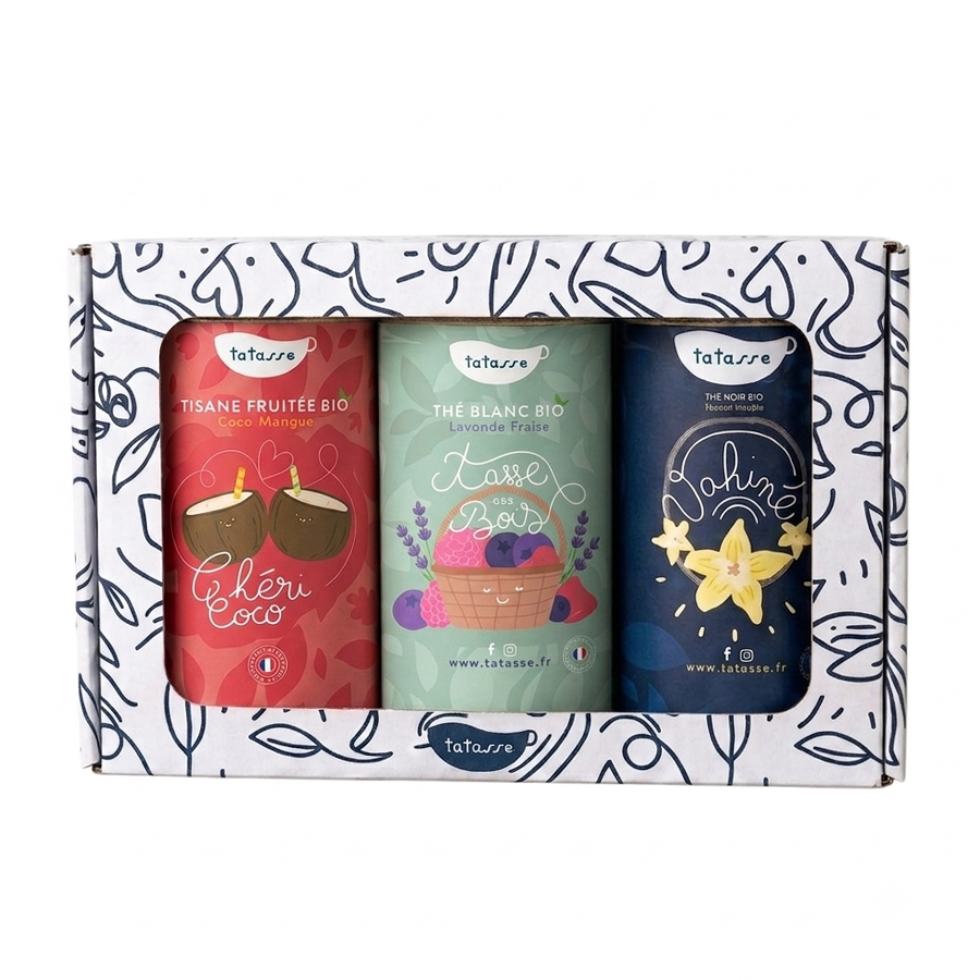 Organic gourmet gift set – herbal teas and infusions with sweet notes