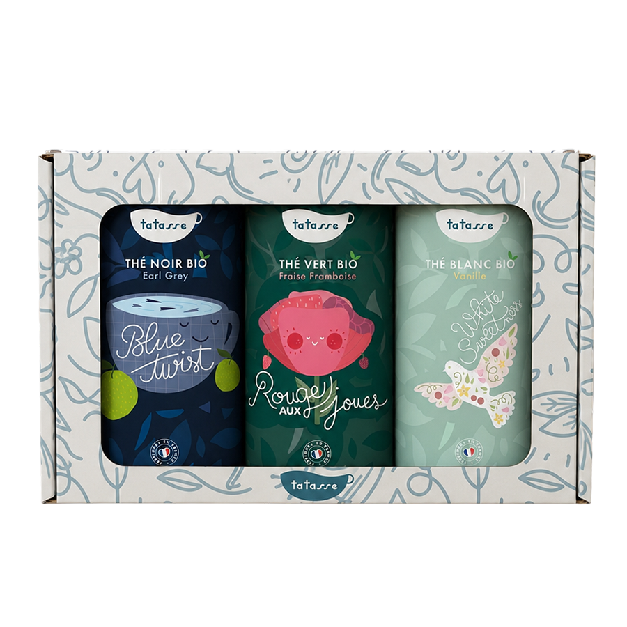 Signature gift set of organic teas – an elegant and fragrant selection