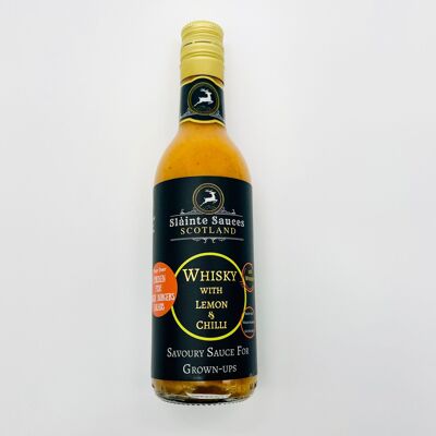 Whisky écossais avec sauce salée au citron et au piment