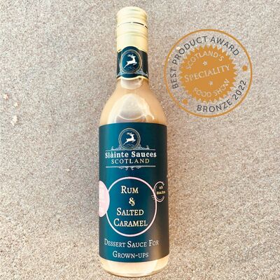 Award winning Rum & Salted Caramel dessert Sauce