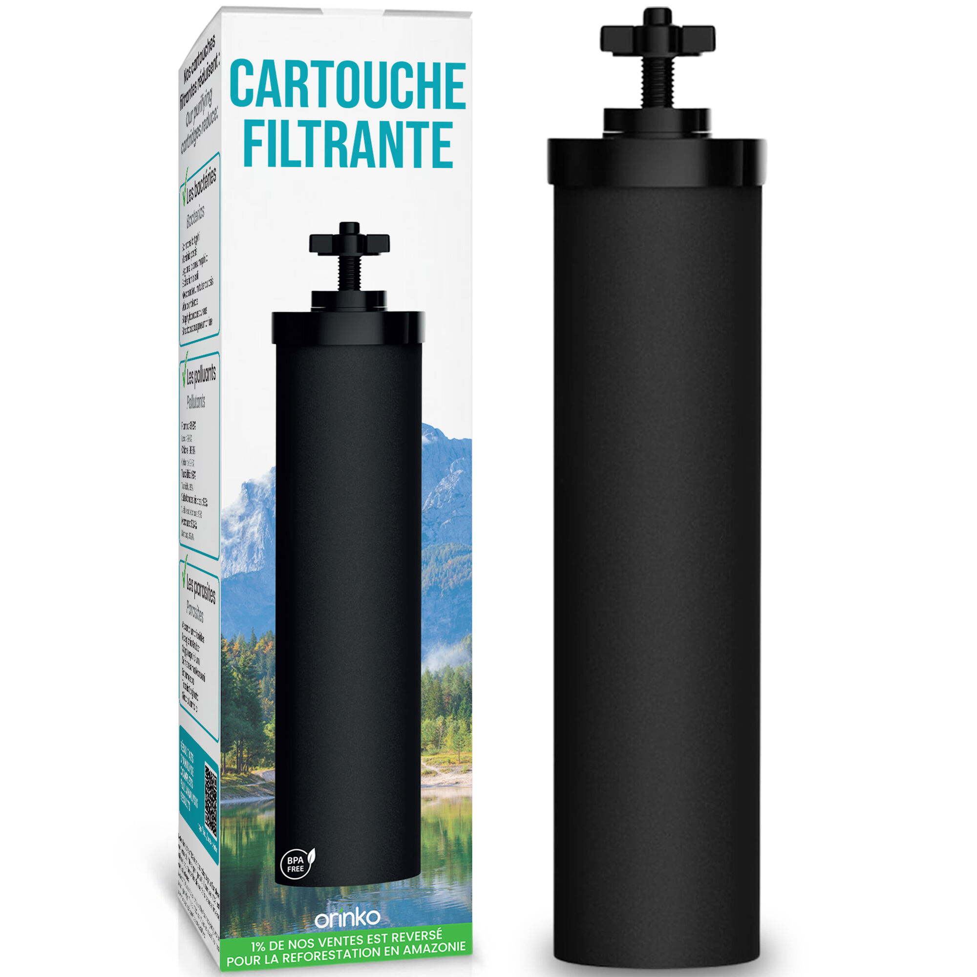 Cartuccia filtrante per filtro acqua a gravità