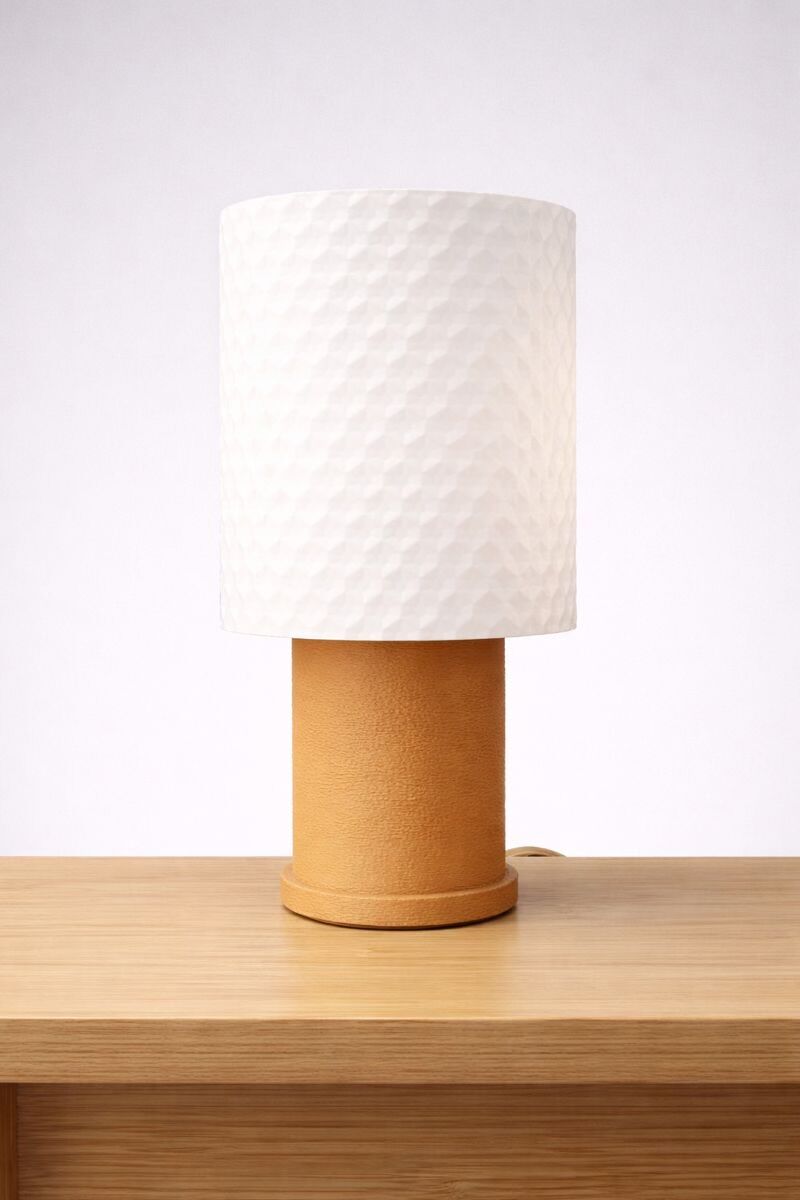 Designer and modular table lamp - Diamond - wood color