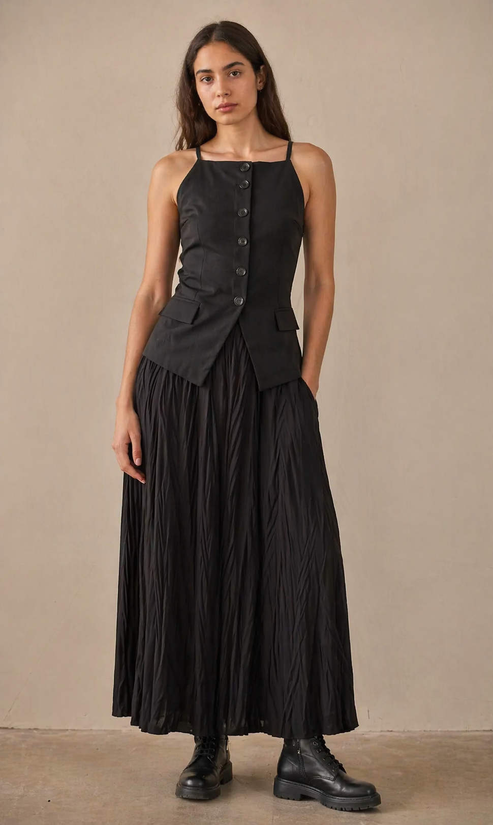Two-in-one maxi dress - MIMOSA