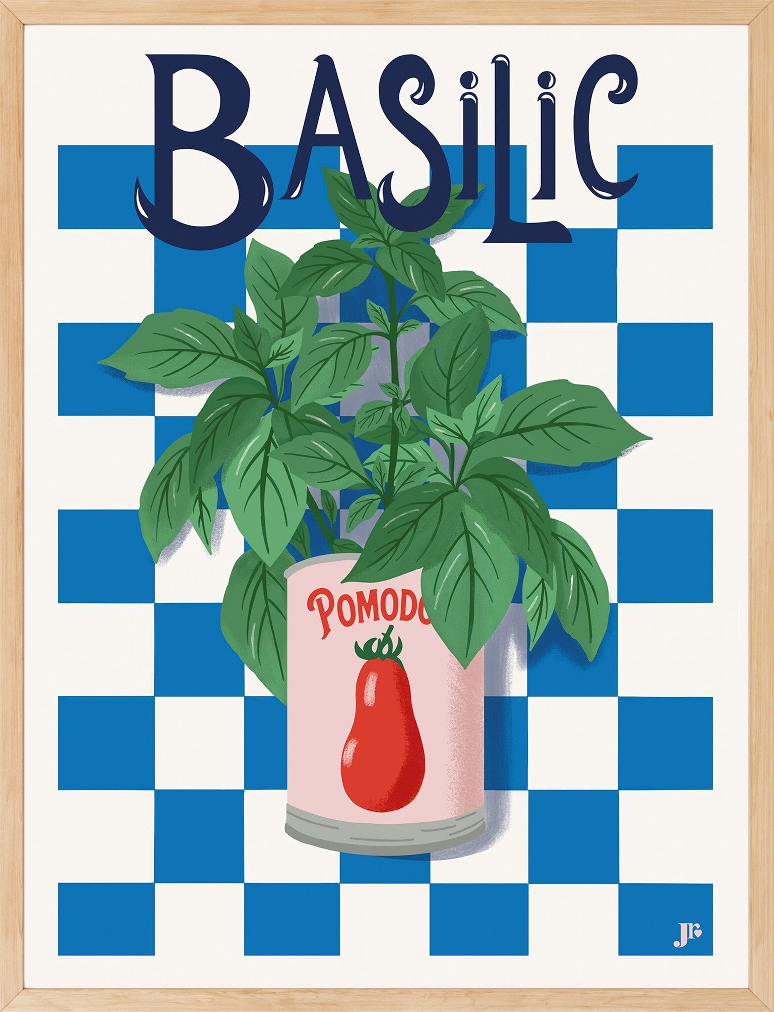 Basil Bloom poster, Art Illustration 30x40cm