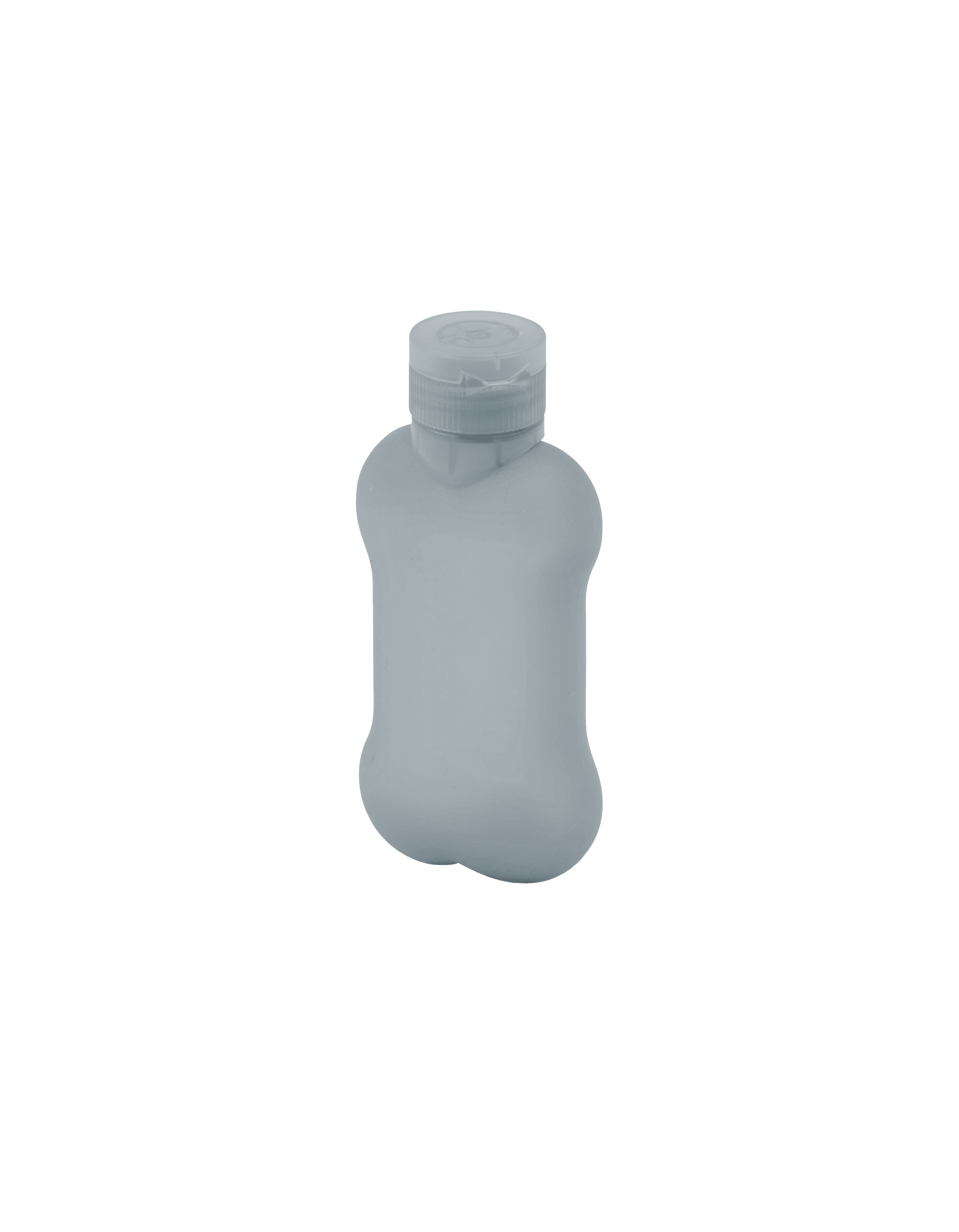 Designer-Pipiflasche aus weichem Silikon BLAU GRAU