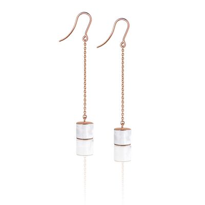 Boucles d'oreilles longues Céleste Marbre