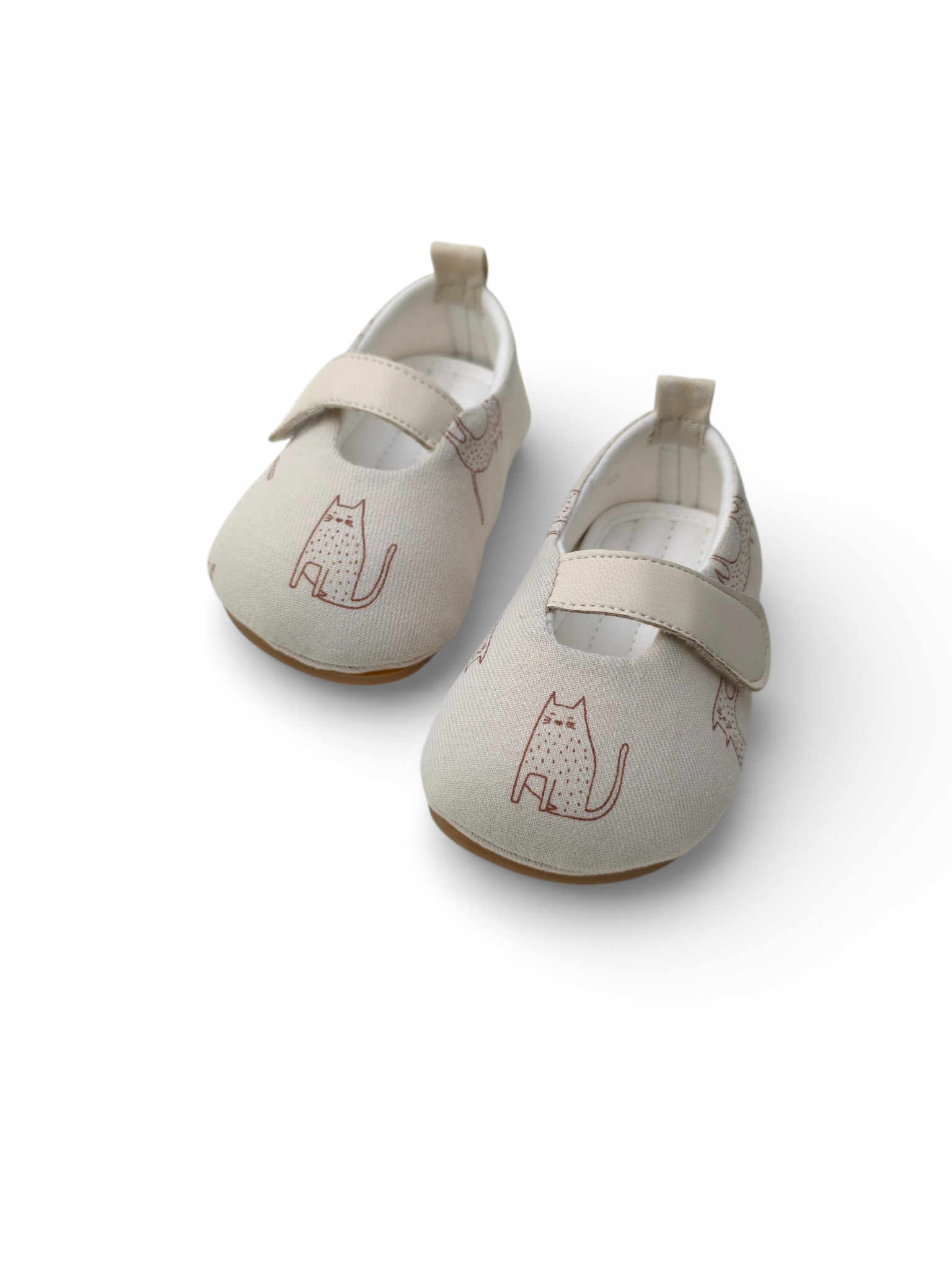 Lauflernschuhe für Babys und Kleinkinder – Weiße Katze