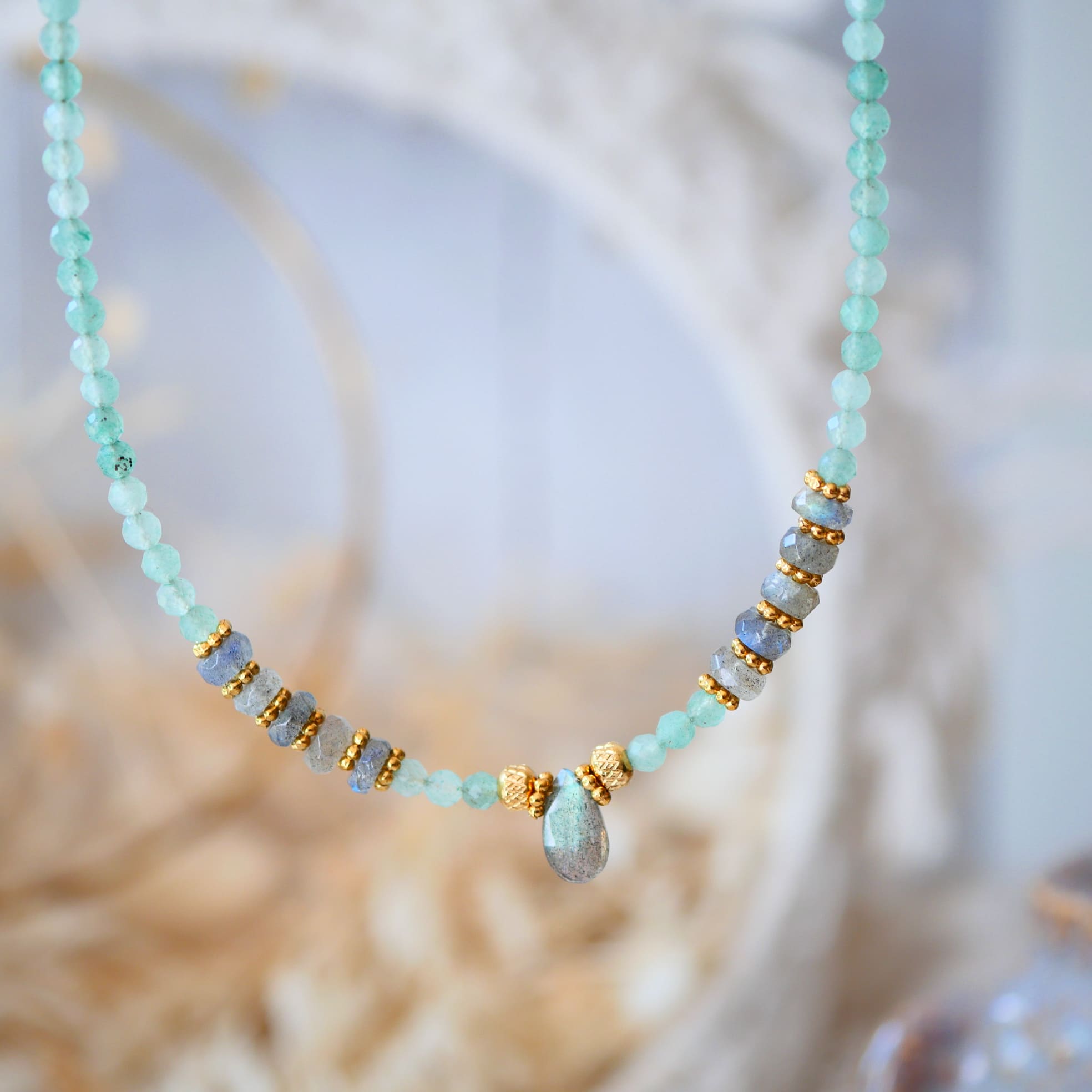 Collier Prana — Aventurine & Labradorite - Renouveau et Chance