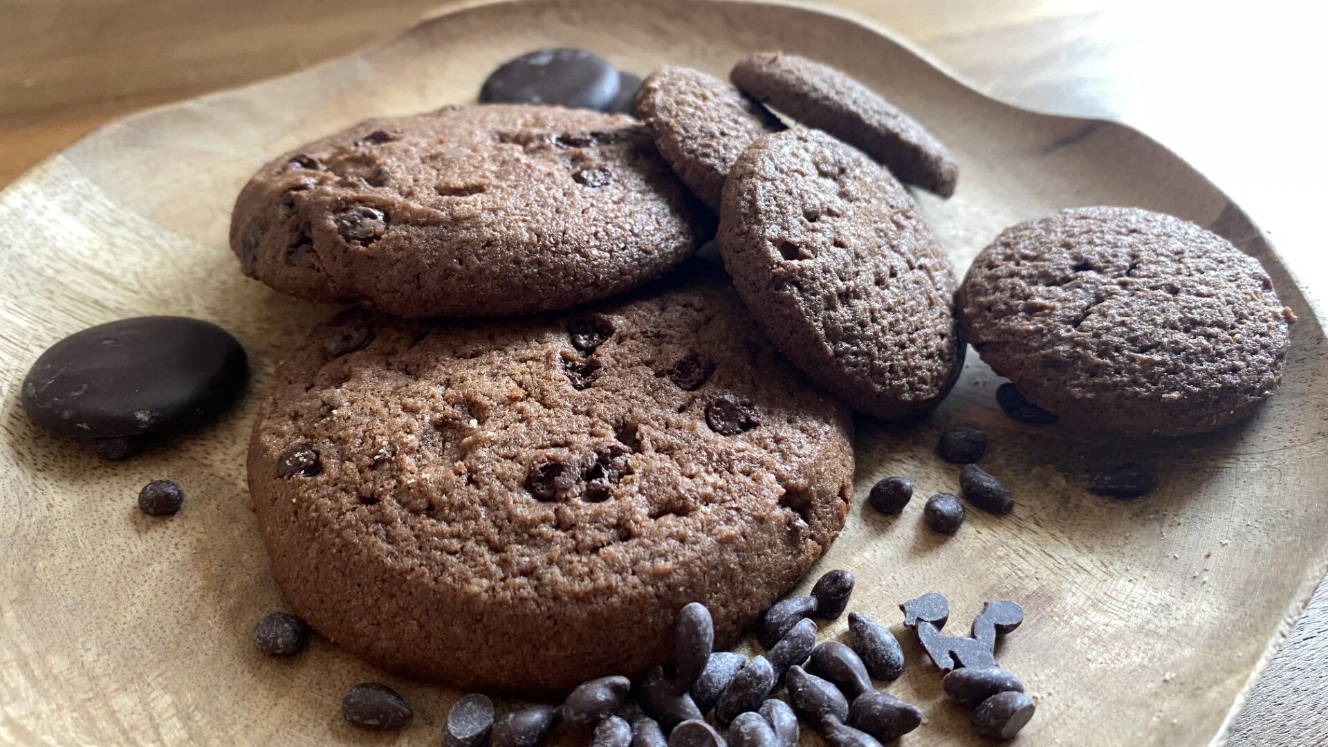 Mini All Chocolate Cookies in a tray - 50g