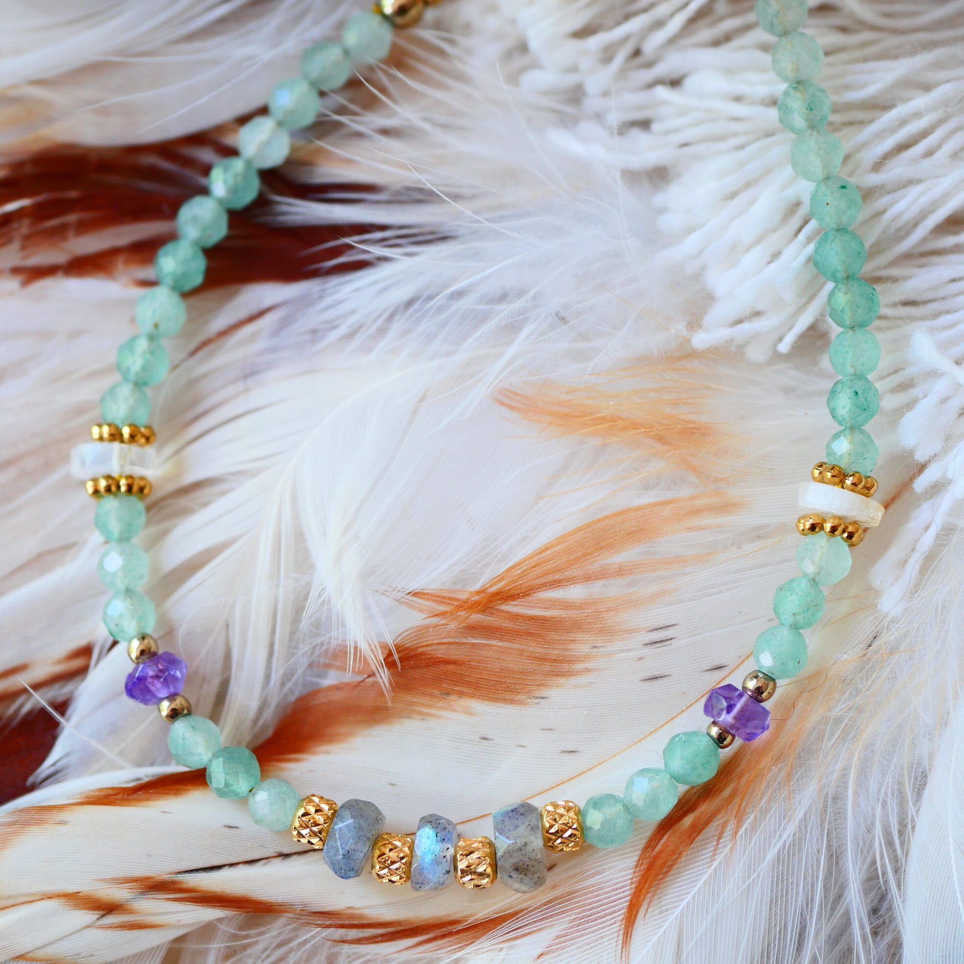 Bracelet Smriti Aventurine – Mémoire & Intuition